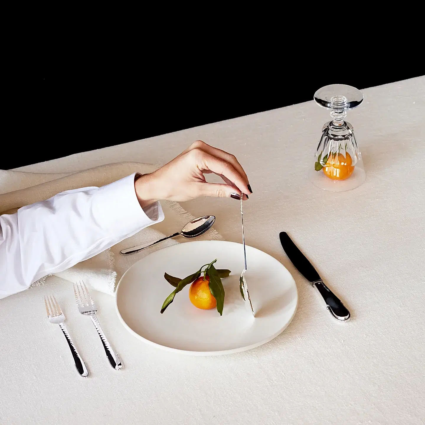 Georg Jensen Sterling Silver Flatware in Beaded