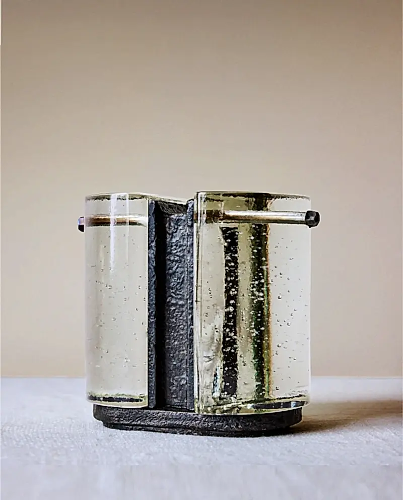 Lentium Table Lamp In Cast Bronze