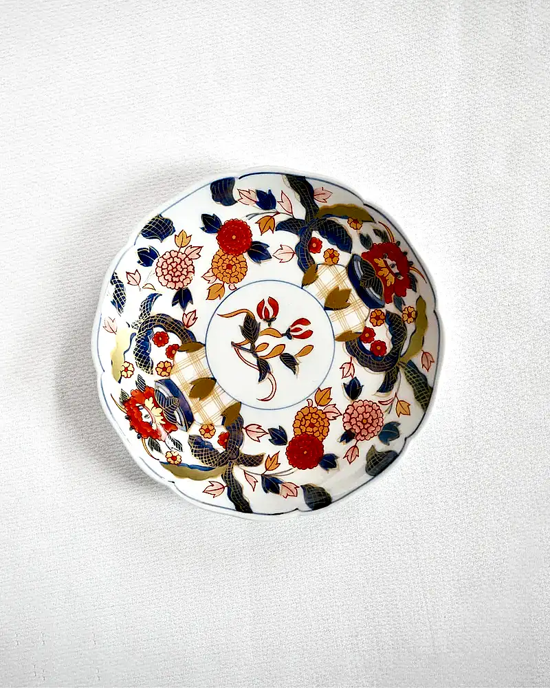 Arita Nishiki Kinrande Bread Plate