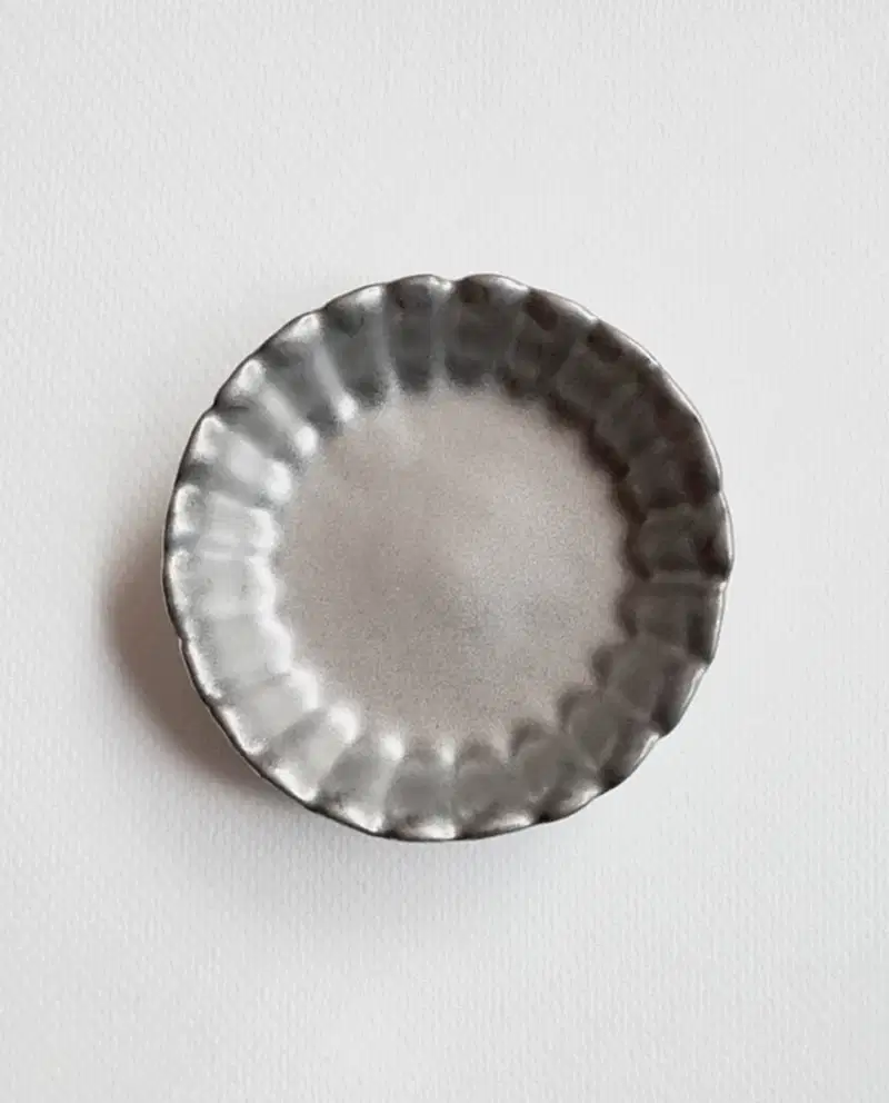 Arita Round Silver Kiku Butter Plate