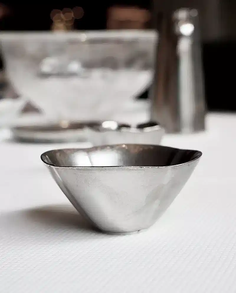 Arita Small Silver Flower Bowl