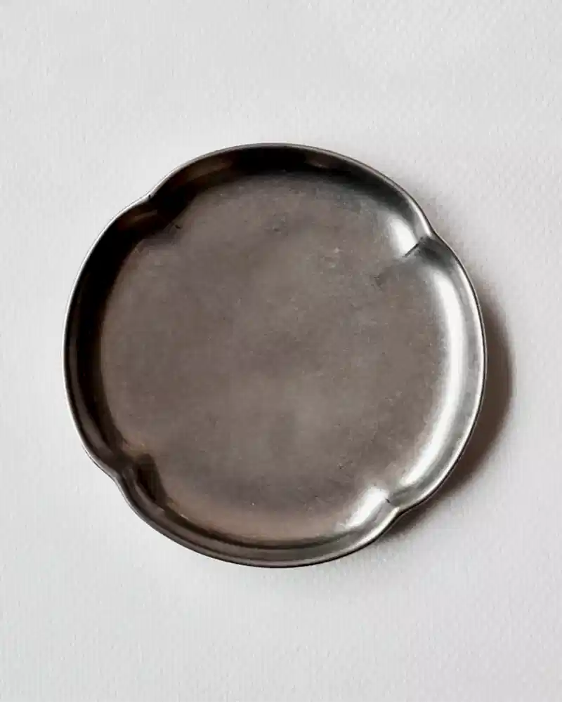 Arita Small Silver Mokkou Plate