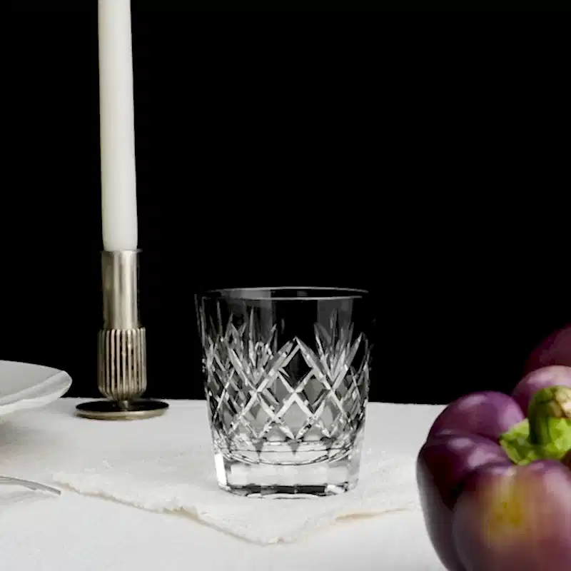 Shimizu Glass Yarai Sasa Rocks Glass in Gray